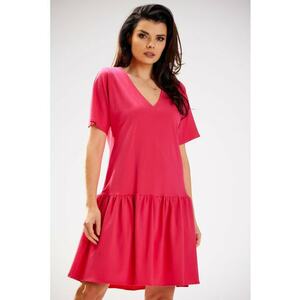 Rochie dama Bumbac - M295 - Fuchsia - imagine