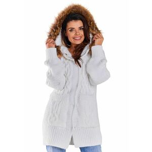 Pulover dama - A478 - alb - imagine