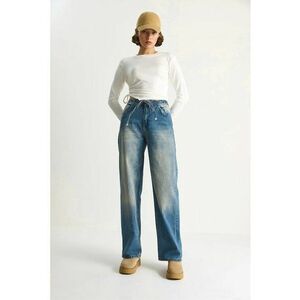 Blugi dama HiCCUP Negustor - talie inalta - denim - albastru imagine