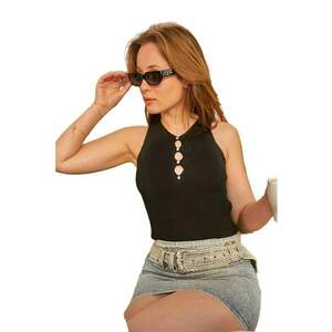 Maiou dama - Tricot - Negru - imagine