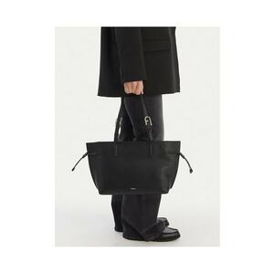 Geanta dama Ava M - piele naturala - negru - 30x45cm imagine