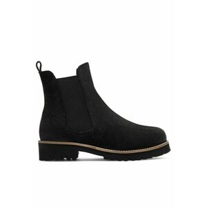 Botine din piele naturală - Negru imagine