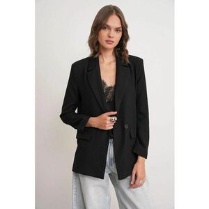 Sacou dama - maneca lunga - negru - fabricat din material de calitate imagine