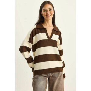 Pulover dama - Decolteu in V - Maro - Tricot - imagine
