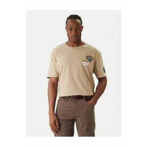 Tricou barbati bej - bumbac imagine