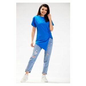 Tricou dama - Bumbac - Albastru - Albastru imagine