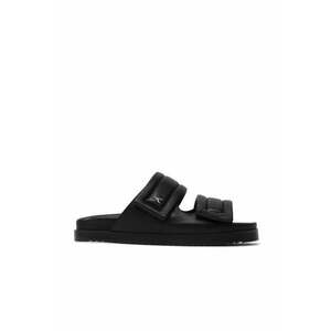 Slapi dama - piele naturala - culoare neagra - model K103 imagine