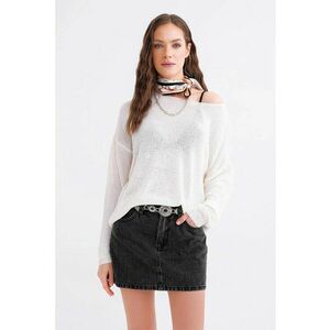 Pulover dama - oversize - alb - tricot - One Size imagine