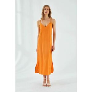 Rochie Midi - Portocalie - Textil imagine