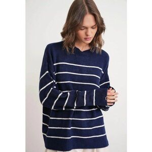 Pulover dama - tricot - albastru marin - imagine