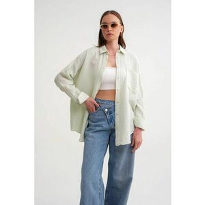 Camasa dama - camasa supradimensionata - verde pin - textil imagine