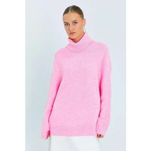 Pulover dama - Roz pudrat - Tricot - imagine