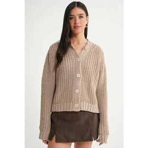 Cardigan - Tricot - Tan - imagine