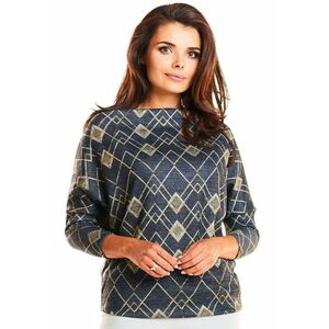 Bluza dama - Poliester - Albastru/Auriu imagine