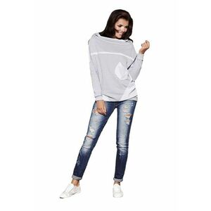 Bluza dama - Bumbac/Elasan - Gri - Gri imagine