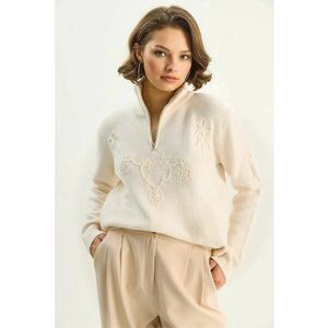 Pulover dama - Tricot - Crem - One Size imagine