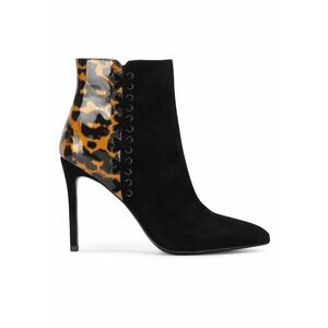 Botine dama din piele naturala - Negru - Negru imagine
