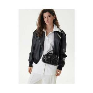 Geanta dama Black-Nickel - piele naturala imagine
