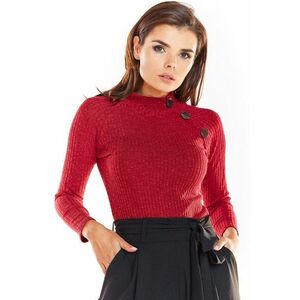Pulover dama - Viscoza/Poliester - Rosu - Rosu imagine