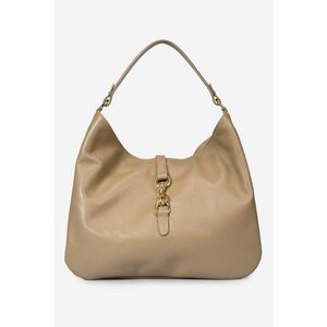 Geanta hobo din piele - Maro taupe imagine