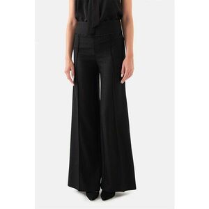 Pantaloni evazati cu talie inalta - Negru imagine