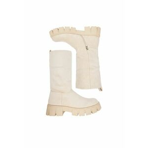 Botine dama 5628-1 - Textil - Bej imagine