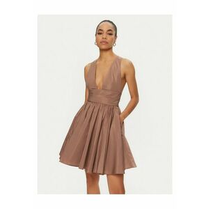Rochie de cocktail dama maro - imagine