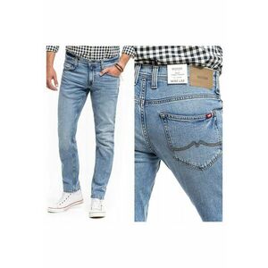 Blugi Barbati - Oregon Tapered - Slim Fit - Talie Joasa - Fermoar - Lungi - 5 Buzunare - Bumbac - Albastru - Albastru imagine
