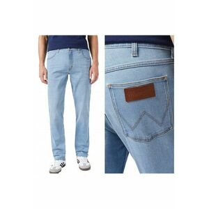 Blugi Barbati - Regular Fit - Straight Fit - Talie Medie - Fermoar - Lungi - 5 Buzunare - Bumbac - Albastru - Albastru imagine