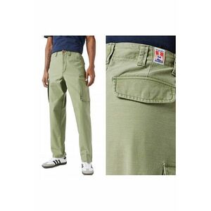 Pantaloni Barbati - Casey Jones - Straight Fit - Talie Medie - Fermoar - Lungi - 5 Buzunare - Bumbac - Maro - Verde imagine