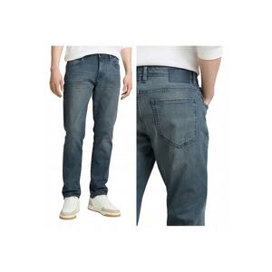 Blugi Barbati - Josh Regular - Straight Fit - Talie Medie - Fermoar - Lungi - 5 Buzunare - Bumbac - W32-L32 US - Albastru imagine