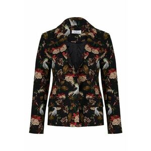 Sacou cu model brodat - Rosu/Negru/Verde masliniu imagine
