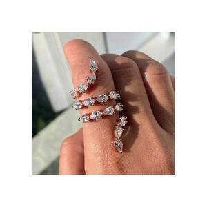 Inel rose gold - reglabil - cu pietre din zirconiu - Minda C23 imagine