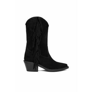Cizme dama - cowboy - piele naturala - negru imagine