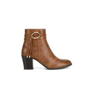 Botine dama maro - piele ecologica - Maro imagine
