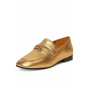 Mocasini dama - auriu - piele naturala - CYNIA-LT2513-37 imagine