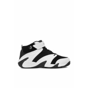 Pantofi sport copii - adidasi baieti - piele naturala - negru/alb imagine