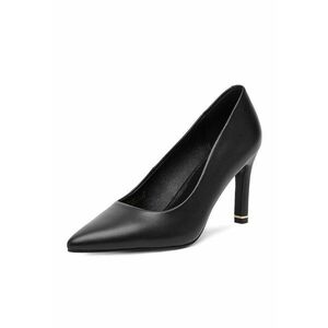 Pantofi dama - toc - piele naturala - negru imagine