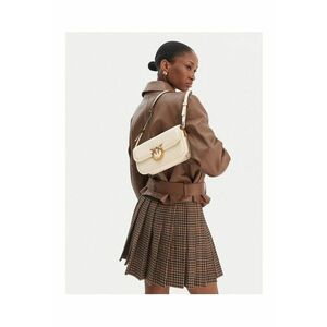 Geanta dama Love Box Baguette Al - piele naturala - alba imagine