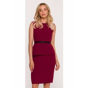 Rochie creion cu curea si basca - negru imagine