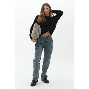 Pulover cu fermoar lateral - Negru imagine