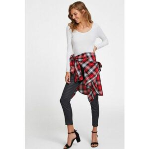 Pantaloni crop din amestec de lyocell peliculizati - Negru imagine