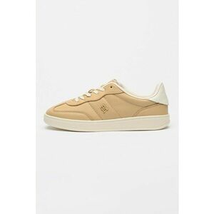 Pantofi sport low-cut din piele - Maro camel imagine