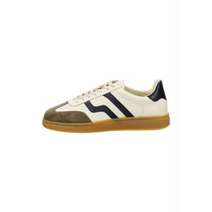 Pantofi sport low cut din piele Cuzmo - Maro inchis/Negru/Alb murdar imagine