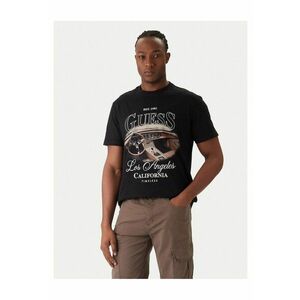 Tricou barbati negru - bumbac - imprimeu mare imagine