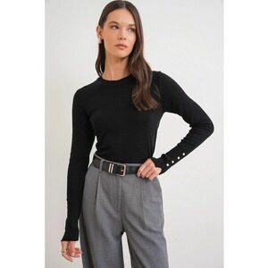 Pulover dama tricotat - Negru imagine