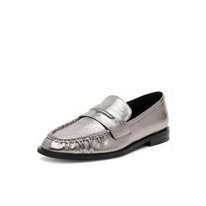 Mocasini dama argintiu - piele naturala - LILAC-SLT152SK imagine