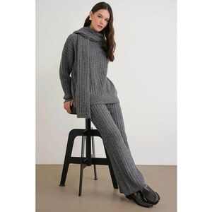 Compleu dama - supradimensionat - gri inchis - tricot - imagine