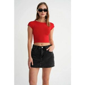 Tricou scurt dama - rosu imagine