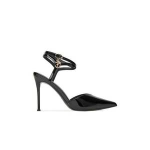 Sandale stiletto - MONA-SLT1582-2 - piele naturala - negru imagine